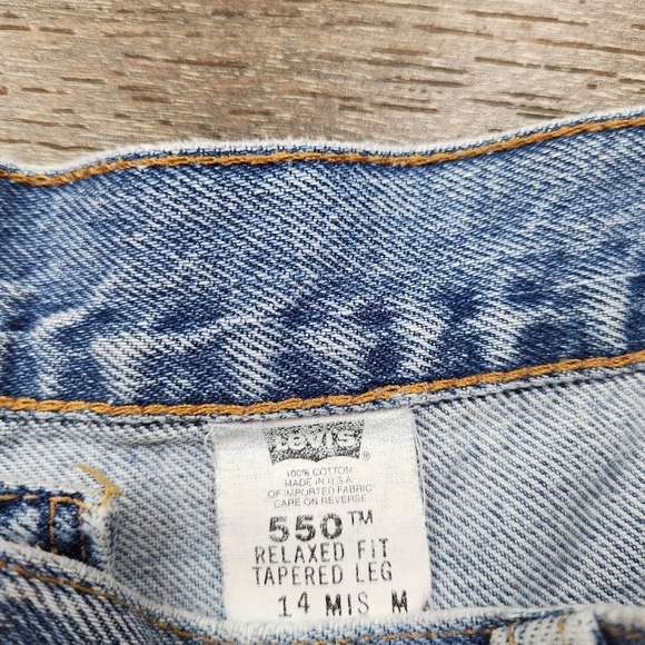 RARE Vintage 80s Levi's 550 Jeans High Waist Relaxed Fit Tapered Leg SZ 14 MIS - Picture 6 of 9